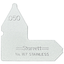 Starrett® 167-050 Imperial Radius Gage, 0.05 in, Stainless Steel, Satin
