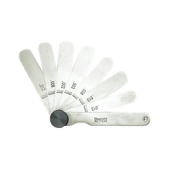 Starrett® 172AS 172 Straight Thickness Gages, 0.0015 to 0.015 in Measuring, Stainless Steel