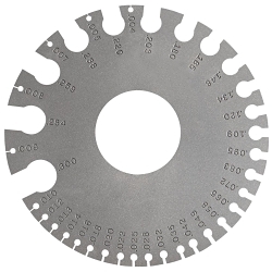 Starrett® 188 English Standard Wire Gage, 0.3 to 0.004 in Measuring, 3-3/16 in Dia