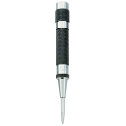 Starrett® 18A Automatic Center Punch With Adjustable Stroke, 9/16 in Tip, 5 in OAL, Steel Tip