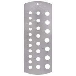 Starrett® 198 Drill Gage, 0.234 to 0.413 in Measuring, 6-1/4 in L x 2-3/8 in W