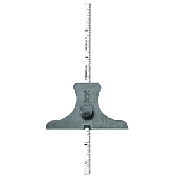 Starrett® 237 Depth Gage, 0 to 6 in, 32nds, 64ths Graduation, Steel