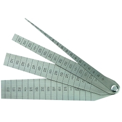 Starrett® 267 4-Leaves Taper Gage, 1/16 to 1-1/16 in Measuring, Graduations 1/64 in, 5-1/4 in L, Tempered Spring Steel
