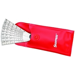 Starrett® 269MA 10-Leaves Taper Gage, 2 to 12 mm Measuring, Graduations 0.02 mm, 64 mm L, Tempered Steel, Polished
