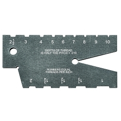 Starrett® 284 Acme Standard Screw Thread Gage, 1 to 10 TPI Measuring, Steel, Black Penetrate