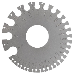 Starrett® 287 American Standard Wire Gage, 0.3065 to 0.009 in Measuring, 3-3/16 in Dia