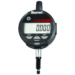 Starrett® 2900-1 Electronic Indicator, 1/2 in Measuring, +/-0.00012 in Accuracy, 0.00005 in Resolution, LCD Display