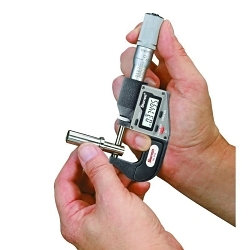 Starrett® 3732XFL-1 3732 Global Series® Electronic Digital Outside Micrometer, 0 to 1 in Measuring, Graduations 0.00005 in, LCD Display, Carbide Tip, Satin Chrome