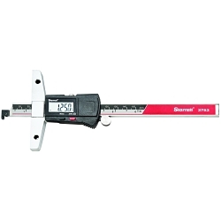 Starrett® 3753A-6/150 Electronic Depth Gage, 0 to 6 in Measuring, Graduations 0.0005 in, Hardened Stainless Steel