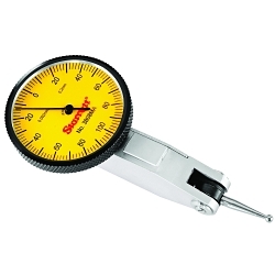 Starrett® 3808MA 3808 Global Series® Horizontal Dial Test Indicator With Dovetail Mount, 0.2 mm Measuring, 0 to 100 to 0 Dial Reading, Graduations 0.002 mm, 32 mm Dial