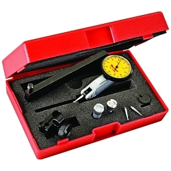 Starrett® 3808MAC 3808 Global Series® Horizontal Dial Test Indicator With Dovetail Mount, 0.2 mm Measuring, 0 to 100 to 0 Dial Reading, Graduations 0.002 mm, 32 mm Dial