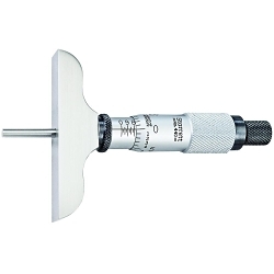 Starrett® 440Z-3L Mechanical Depth Micrometer With Padded Case, 0 to 3 in, Graduations: 0.001 in