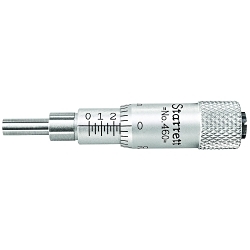 Starrett® 460B Mechanical Micrometer Head, 0 to 1/2 in, Graduations: 0.001 in, Steel, Satin Chrome