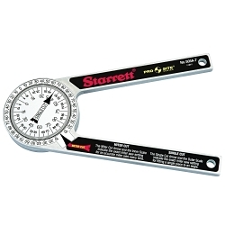Starrett® 505A-7 ProSite® Combination Dial Reading Miter Protractor, 0 to 360 deg Measuring, 7 in L, Graduations 0 to 90 deg, Aluminum