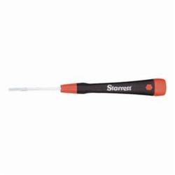 Starrett® 551D 551 Global Series® Lightweight Precision Screwdriver, Slotted, Vanadium Steel Shank, 6 in OAL, Rubber Handle, Vapor Chrome