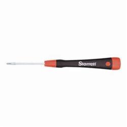 Starrett® 551F 551 Global Series® Lightweight Precision Screwdriver, #0 Phillips® Point, Vanadium Steel Shank, 6 in OAL, Rubber Handle, Vapor Chrome
