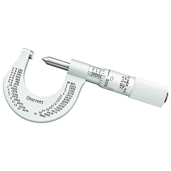 Starrett® 575CP Mechanical Screw Thread Micrometer, 20 to 24 TPI, Graduations: 0.001 in, Steel, Satin Chrome