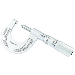 Starrett® 575FP Mechanical Screw Thread Micrometer, 3 to 4 Threads/mm, Graduations: 0.001 in, Steel, Satin Chrome