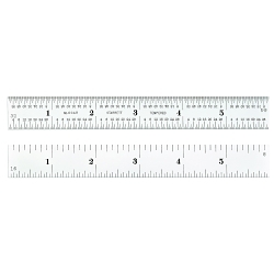 Starrett® 604R-6 Precision Rule, Imperial Measuring System, Graduations #4R to 8ths, 16ths, Quick-Reading 32nds, 64ths, 6 in L, Tempered Spring Steel, Silver