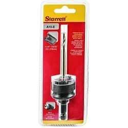 Starrett® A10-E Extended Length General Purpose Quick-Hitch Hole Saw Arbor, For Use With 1-1/4 to 8-9/32 in Dia Hole Saws, HSS