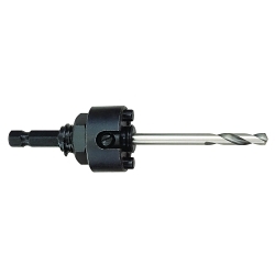 Starrett® A17-38E Extended Length General Purpose Locking Hole Saw Arbor, For Use With 1-1/2 to 8-9/32 in Dia Hole Saw, HSS