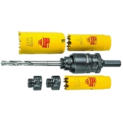 Starrett® A6-10 Global Series® Kwik Change Arbor Kit With Deep Cut Hole Saws, 8 Pieces