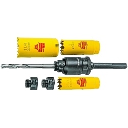 Starrett® A6-11 Global Series® Kwik Change Arbor Kit With Deep Cut Hole Saws, 8 Pieces