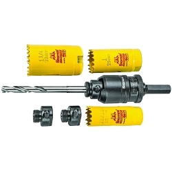 Starrett® A6-8 Global Series® Kwik Change Arbor Kit With Fast Cut Hole Saws, 8 Pieces