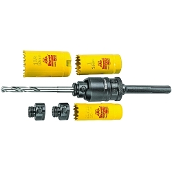 Starrett® A6-9 Global Series® Kwik Change Arbor Kit With Fast Cut Hole Saws, 8 Pieces