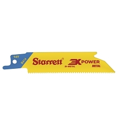 Starrett® B414-2 General Purpose Reciprocating Saw Blade, 4 in L x 3/4 in W, 14, Bi-Metal Body, Universal/Toothed Edge Tang