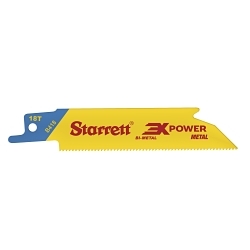 Starrett® B418-2 General Purpose Reciprocating Saw Blade, 4 in L x 3/4 in W, 18, Bi-Metal Body, Universal/Toothed Edge Tang