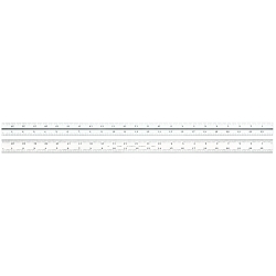 Starrett® B824-4 Inch Reading Combination Square Blade, 24 in L Hardened Steel Blade, 8ths, 16ths, Quick-Reading 32nds, 64ths Graduation