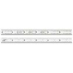 Starrett® C303R-6 Full Flexible Precision Rule, Imperial Measuring System, Graduations #3R to Quick-Reading 10ths, Aircraft Quick-Reading 50ths, 32nds and 64ths, 6 in L, Steel, Silver