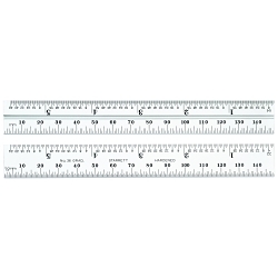 Starrett® CB150-36 Inch and Millimeter Reading Combination Square Blade, 150 mm L Steel Blade, 1/2 mm and 32nds One Side, mm and 64ths Reverse Side Graduation