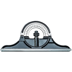 Starrett® CPR-1224S Reversible Protractor Head, For Use With Combination Square, Combination Sets and Bevel Protractor, Cast Iron, Black Smooth