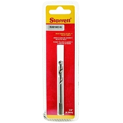 Starrett® KA014C Global Series® Standard Length Pilot Drill, 1/4 in Shank, HSS