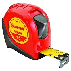 Starrett® Exact® KTX1-16-N Pocket Tape, 16 ft L x 1 in W Blade, Imperial Measuring System, 1/16 in Graduation