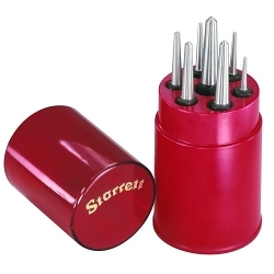 Starrett® S264WB Punch Set, Center Style, 1/16 to 1/4 in Punch, 7 Punches, 7 Pieces