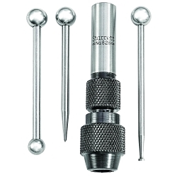 Starrett® S828 Wiggler/Center Finder, 0.01 in Tip, 3/8 in Shank, 0.1 in Disc, 1/4 in Ball