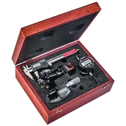 Starrett® S9723 Starrett S97 Tool Set, Set includes Caliper,Micrometer,Magnetic Base,Test Indicator, 4 Pieces