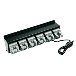 Streamlight® 74400 6-Unit Bank Charger, 3 hr Charging, For Use With Strion® LED, Strion® HPL™ and Strion® LED HL® Handheld Flashlights, Plastic, Black/White