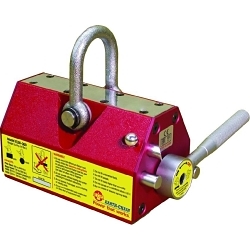 TECHNIKS EZ-LIFT ELM-300 Permanent Rare Earth Lifting Magnet, 660 lb Plate/300 lb Round Load, Neodymium Iron Boron, 7.1 in L x 7.3 in W x 6.1 in H