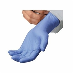 The Safety Zone? GNPR-2X-1 GNPR-1 Disposable Gloves, 2XL, Nitrile, Blue, 9.65 in L, Non-Powdered, Textured, 5.3 mil Cuff/6 mil Palm/6.8 mil Finger THK, Application Type: Industrial Grade, Ambidextrous Hand