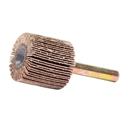 Tiger® 52005 Stem Mount Coated Abrasive Flap Wheel, 1 in Dia Wheel, 1 in W Face, 1/4 in Dia Shank, 120 Grit, Fine Grade, Aluminum Oxide Abrasive