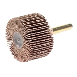 Tiger® 52009 Stem Mount Coated Abrasive Flap Wheel, 1-1/2 in Dia Wheel, 1 in W Face, 1/4 in Dia Shank, 60 Grit, Medium Grade, Aluminum Oxide Abrasive