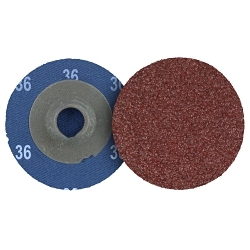 Tiger® AO 60040 Blending Disc, 2 in Dia Disc, 36 Grit, Very Fine Grade, Aluminum Oxide Abrasive, Hub Attachment