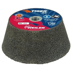 Tiger® AO 68353 Long Life Performance Grinding/Cup Wheel, 5 in Dia x 2 in THK, 16 Grit