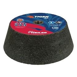 Tiger® AO 68360 Flaring Cup Wheel, 6 x 4-3/4 in Dia x 2 in THK, 16 Grit, Aluminum Oxide Abrasive
