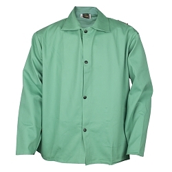 Tillman™ 6230363X Light Duty Welding Jacket, 3XL, Westex® FR7A® Cotton, Green, Resists: Flame, ASTM D6413-10, ASTM F1506