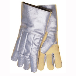 Tillman™ 992XL Premium Grade High Heat Gloves, XL, Aluminized Carbon Kevlar® Back, Wool Lining, 14 in L